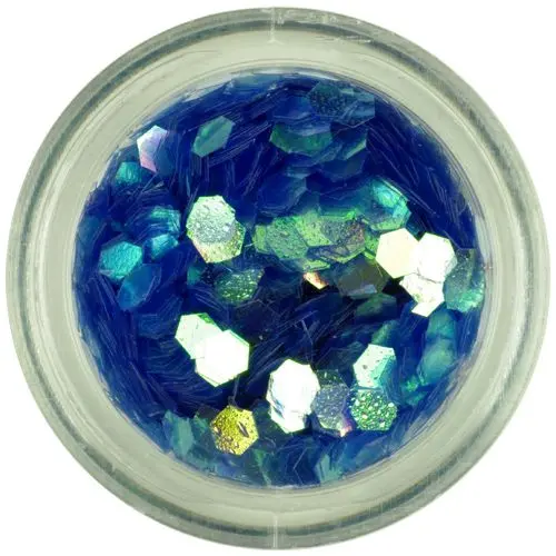Hexagon albastru - elemente aqua