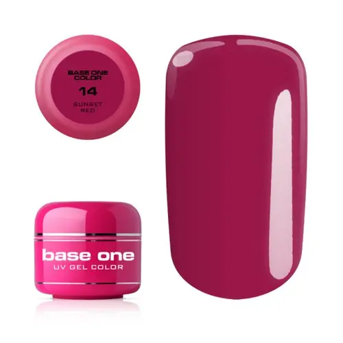 Gel UV Silcare Base One Color - Sunset Red 14, 5g