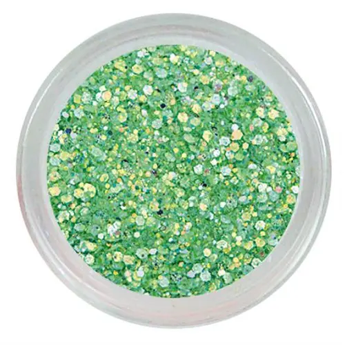 Pudră fosforescentă cu sclipici - Neon Green