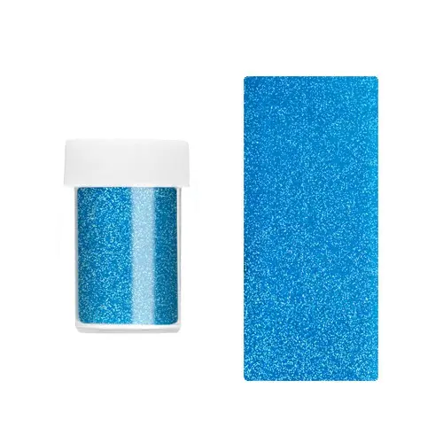Folie decorativă pentru unghii - albastră cu reflexii mici holografice