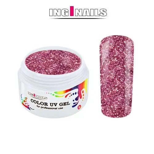 Gel UV colorat Inginails 5g – Pink Glitter