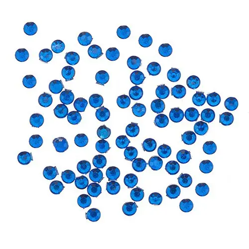 Decorațiuni nail art 1,5mm - strasuri rotunde într-un săculeț, albastre, 20buc
