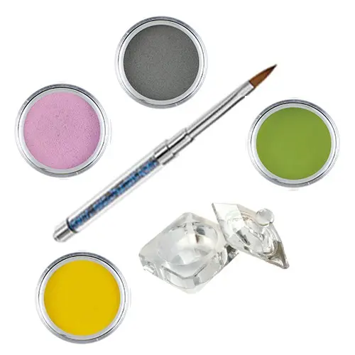 Set Pure II Inginails - Kit acrilic colorat de pudre acrilice pentru unghii