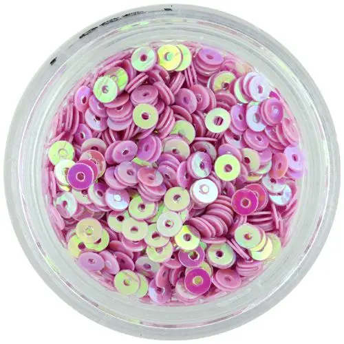 Paiete nail art în formă de disc, roz