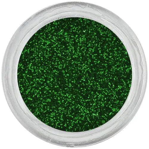 Pudră cu glitter pentru nail art - verde-smarald