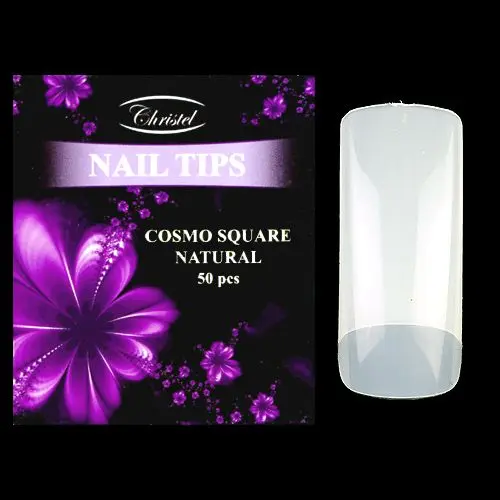 Cosmo Square culoare naturală, 50 buc - unghii false nr. 7
