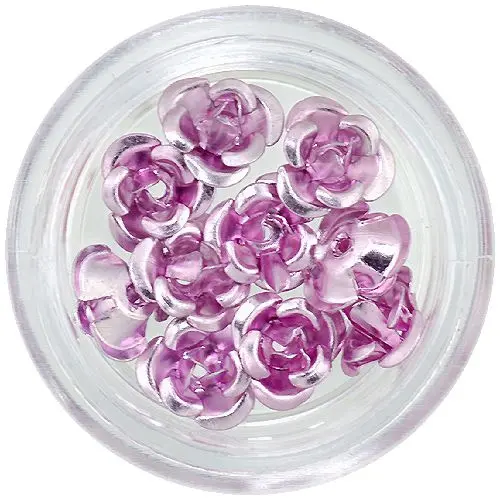 Decorațiuni ceramice pentru unghii, 10 buc – roz deschis