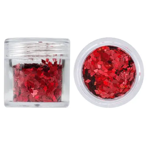 Confetti diamant roşu pentru unghii - 10 g